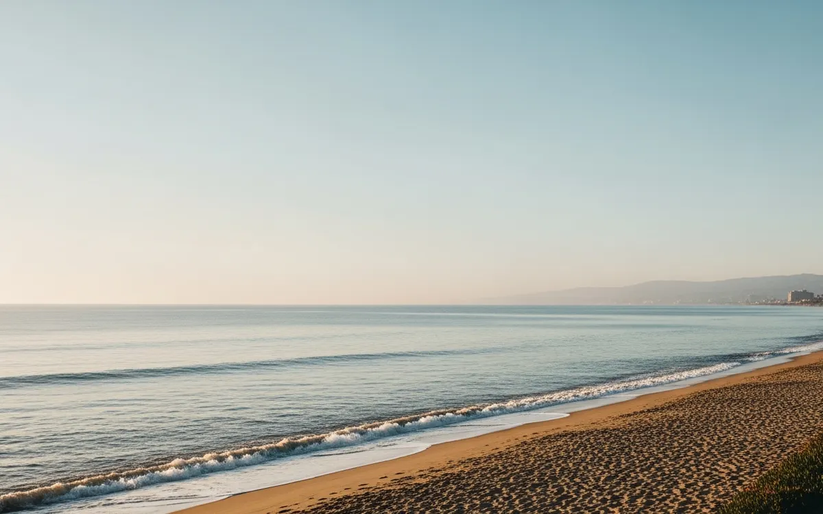Calm South Bay coastal landscape near Torrance under soft morning light with wide open sky